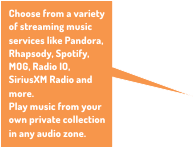 Control different music services